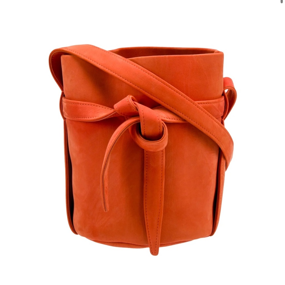 The Row Mini Leo Bucket Bag Orange